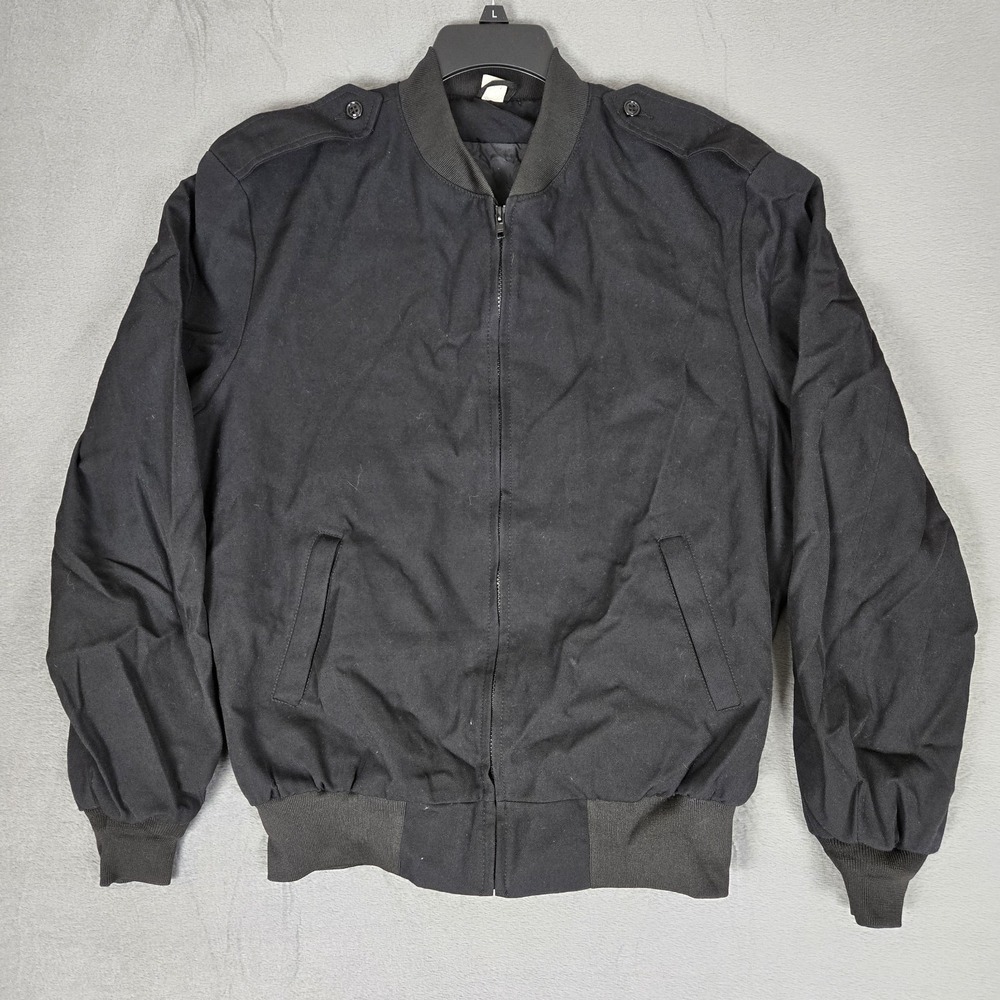 Neptune Garment Co Jacket Mens 44 Long Wool‎ Polyester Blend Black Army Officer